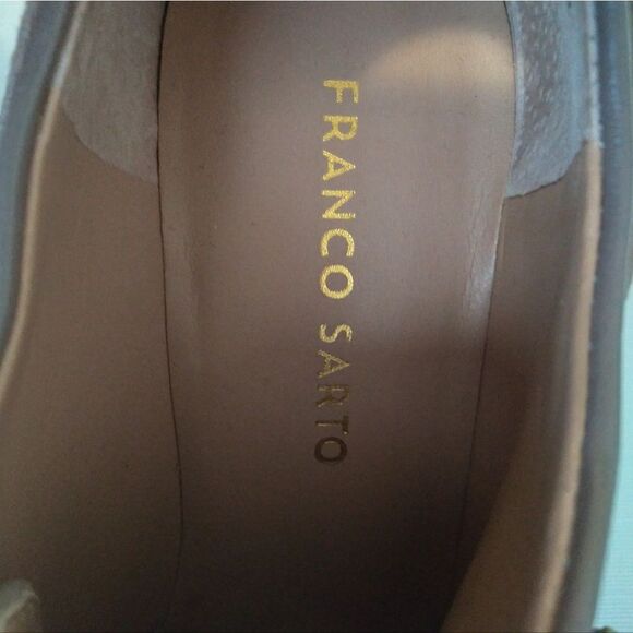 Franco Sarto Serene Tan Leather Suede Stiletto Heel Ankle Booties Women's Size 8 - Picture 6 of 14